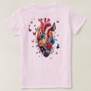 T-Shirt Floral Heart Fleur artistique