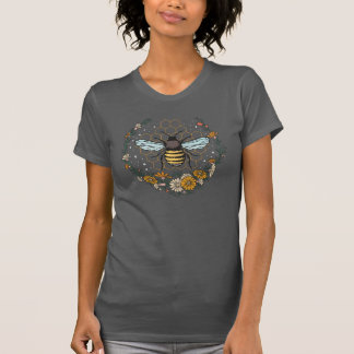 T-shirt Floral Honey Comb Bee Lover Art