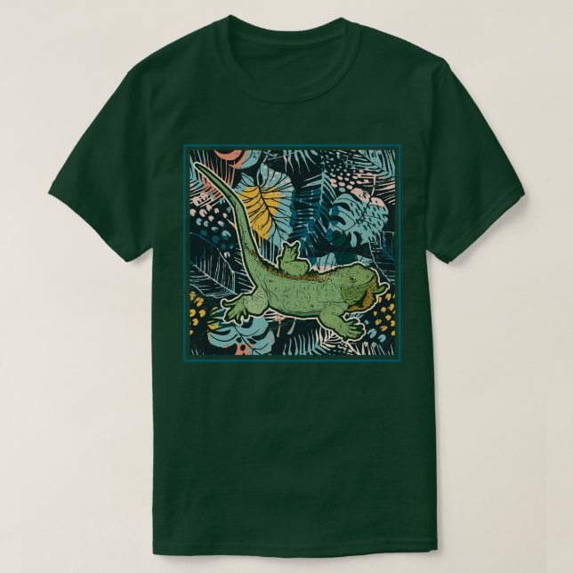 T-shirt Floral Iguana (Design devant)
