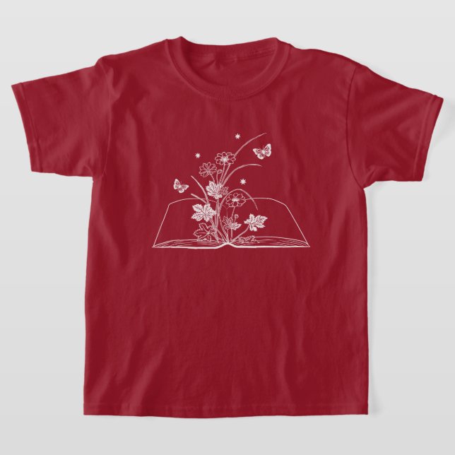 T-shirt Floral Livre Fleur esthétique (Poser)