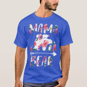 T-shirt Floral Matching Famille tenues, Funny Mama Bear Wi