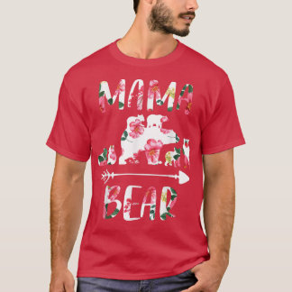 T-shirt Floral Matching Family Outfits, Funny Mama Bear Si