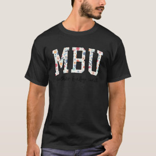 T-shirt Floral mère bébé infirmière mignonne unité MBU inf