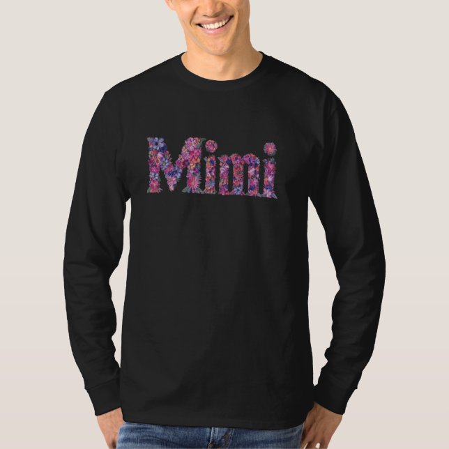 T-shirt Floral Mimi présent de l'anniversaire de Grand-Enf (Devant)