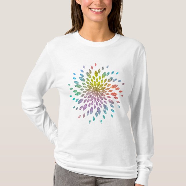 T-shirt FLORAL parties scintillant (Devant)