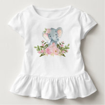 T-shirt floral rose d'enfant en bas âge