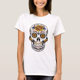 T-shirt "Floral Sugar Skull - Día de los Muertos Art