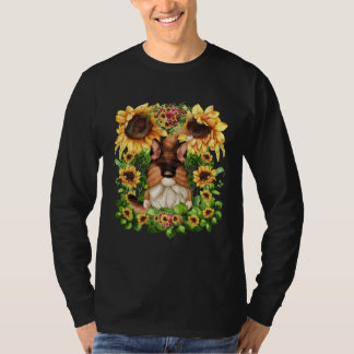 T-shirt Floral Sunflower Mom Pattern Cute German Shepherd 