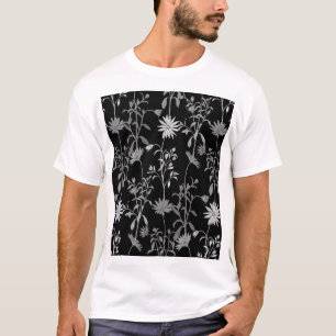 T-shirt Floral vintage : arrière - plan d'invitation sans