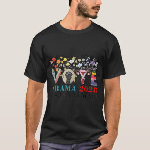 T-shirt Floral Vote Obama 2028 Réparons ce Président 202