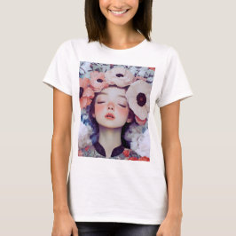 T - Shirt florale Art Portrait
