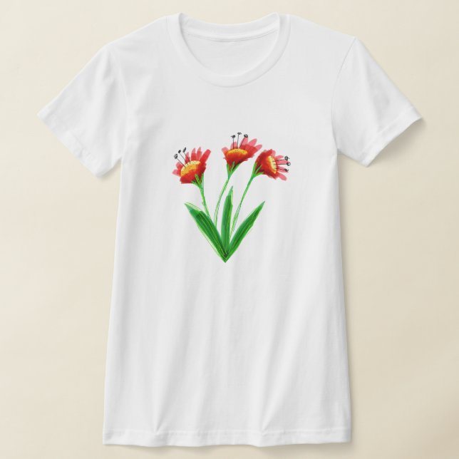 T-shirt Flore brillant conçu (Poser)