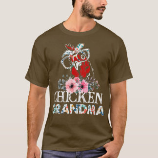 T-shirt Flore de grand-mère de poulet