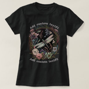 T-shirt Flore de libellules mignonnes, Louveur de libellul