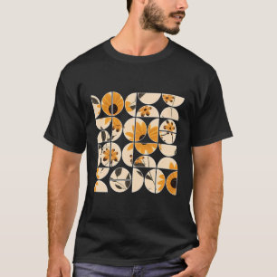 T-shirt Flore de Rudbeckia demi-cercles géométriques