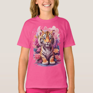 T-shirt Flore de tigre de bébé