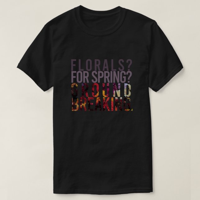 T-shirt Flore Pour Le Printemps De L'Étape-Fond. Le diable (Design devant)