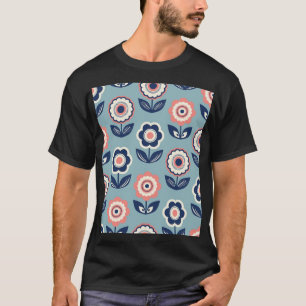 T-shirt Flore rétro : Charme Motif intemporel