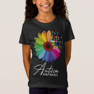 T-Shirt Flore Sensibilisation sur l'autisme Fleur Faisée P