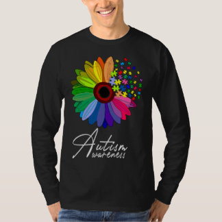 T-shirt Flore Sensibilisation sur l'autisme Fleur Faisée P