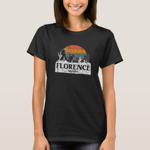 T-shirt Florence AZ Arizona Coucher de soleil Vintage cact