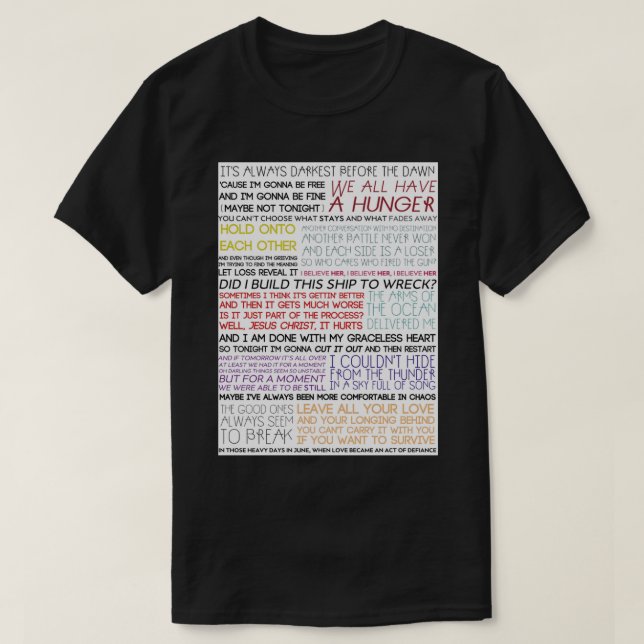 T-shirt Florence et la typographie lyrique Machine (Design devant)