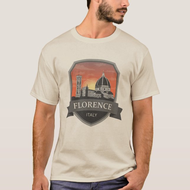 T-shirt Florence Italie Skyline Travel (Devant)