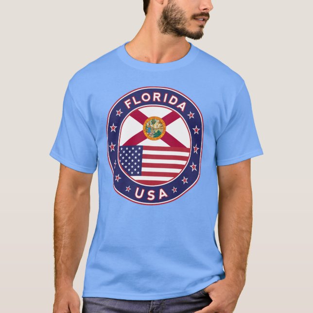T-shirt Florida, Florida t-shirt, blue (Devant)