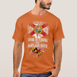 T-shirt Florida Home Maryland Roots State Tree Flag Shirt