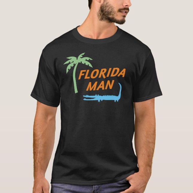 T-shirt Florida Man Alligator et Palm Tree Lifestyle (Devant)