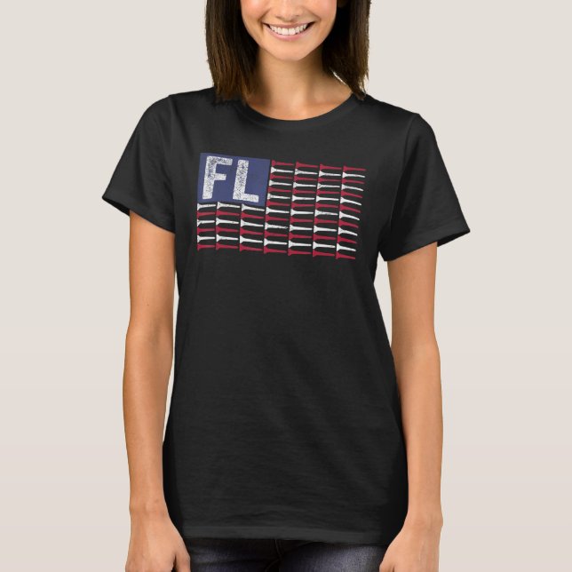 T-shirt Floride Accueil État Drapeau américain Patriotique (Devant)
