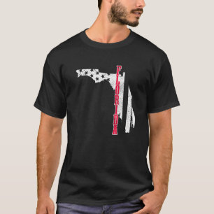 T-shirt Floride American Flag Map Fierté Patriotique 4ème