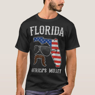 T-shirt Floride Amérique Mullet Funny Patriotique Américai