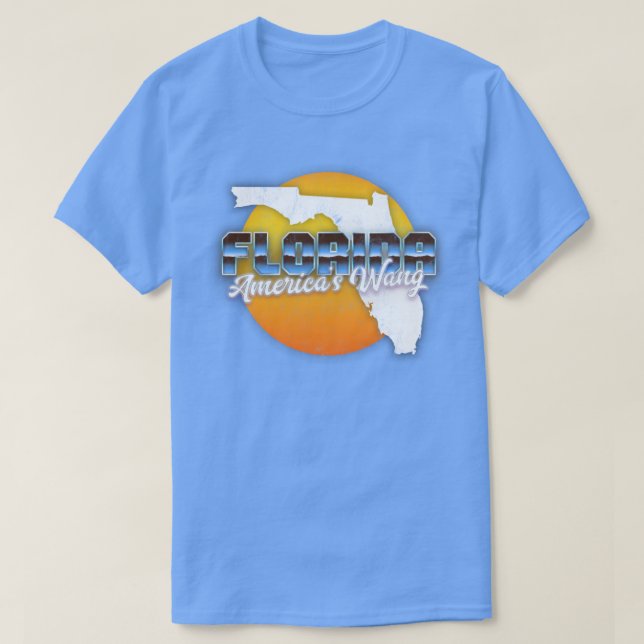 T-shirt Floride Amériques Wang Retro Style défraîchi Desig (Design devant)