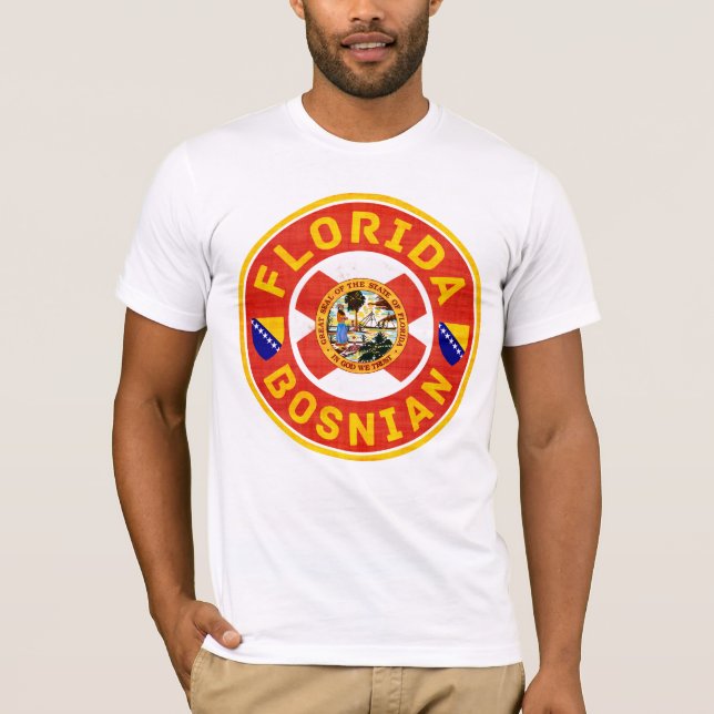 T-shirt Floride Bosniaque Américain Tee (Devant)