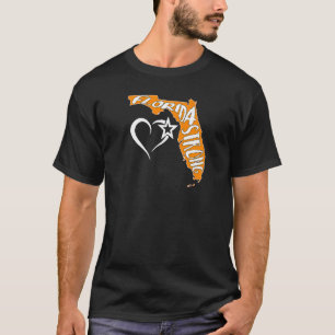 T-shirt Floride Forte Silhouette Image Coeur Snowbird Flo