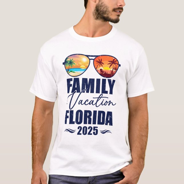 T-shirt Floride Matching Famille Vacation 2025 Faire mémoi (Devant)