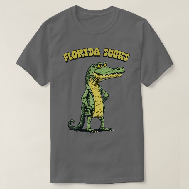 T-shirt Floride Sucks Retro Alligator Design (Design devant)