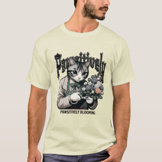 T-shirt Florist Feline Imaginaire - Jardinage de chats et