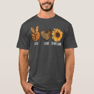 T-shirt Floriste Fleur Lover Paix Signer Coeur Paix Amour
