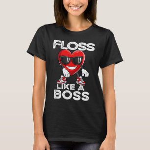 T-shirt Floss Like a Boss Hearts Valentines Day Boys Girls