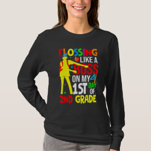 T-shirt Flossant Comme Un Patron Le Premier Jour De 2E Ann