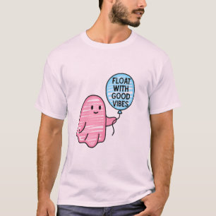 T-shirt Flotte avec de bonnes vibes joli design boo mignon
