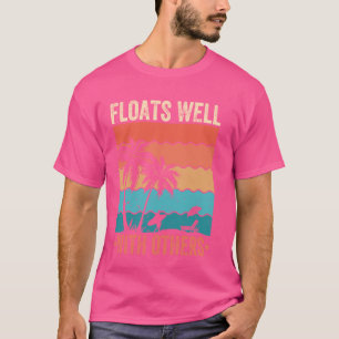 T-shirt Flotte Bien Avec D'Autres Funny River Tubing Été