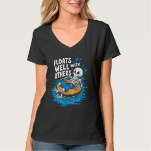 T-shirt Flotte Bien Avec D'Autres Funny Tubing River Été