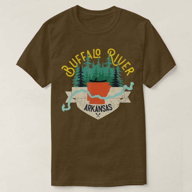 T-shirt Flotte de la rivière Buffalo River Arkansas (Design devant)