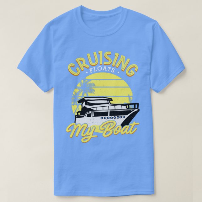 T-shirt Flottes de croisière Mon bateau Effet de détresse (Design devant)
