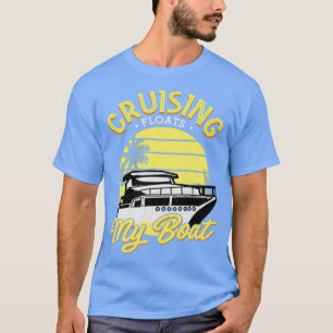 T-shirt Flottes de croisière Mon bateau Effet de détresse