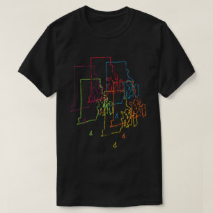 T-shirt flou de fierté de l'île rhode