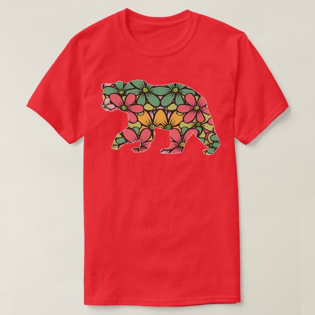 T-shirt Flower Bear Premium 734  (Design devant)